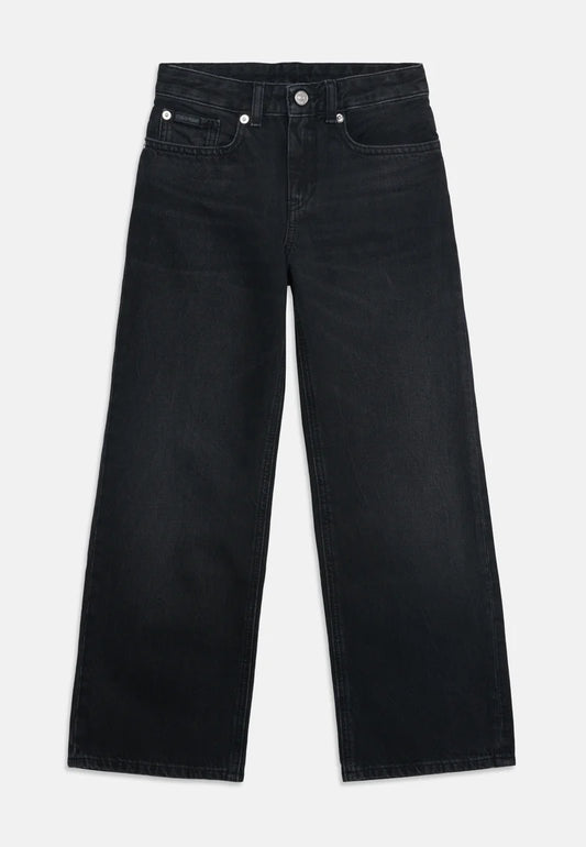 CALVIN KLEIN JEANS nero zampa larga bambina a cinque tasche Bambine e ragazze LVCKFJC08G1BY.NE_