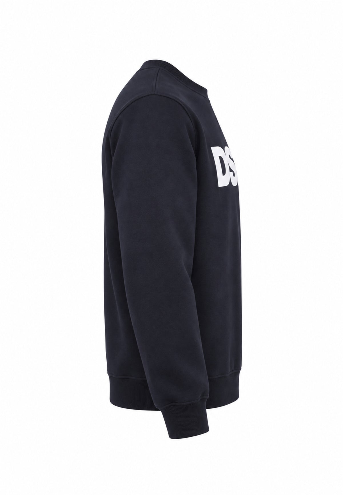 DS2 FELPA NERA A GIROCOLLO CON LOGO CENTRALE Bambini e ragazzi F62K281.NE_