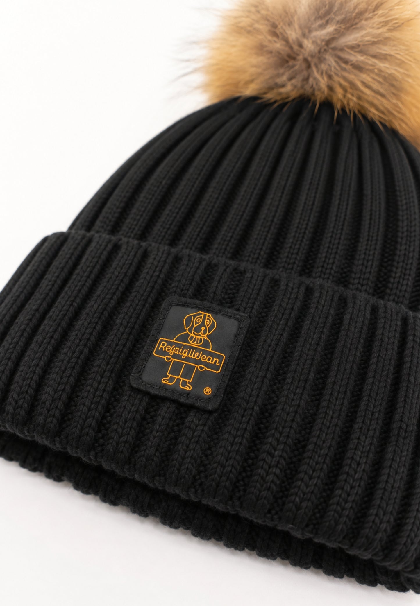 REFRIGIWEAR CAPPELLO nero IN LANA CON POMPOM E LOGO Donna snowflake hat.ne_