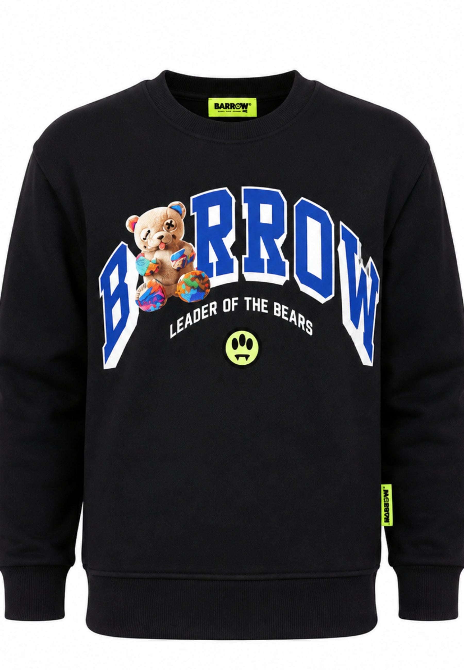 BARROW FELPA nera GIROCOLLO CON LOGO CENTRALE E MINI TEDDY Bambini e ragazzi F6BKJUSW032.NE_