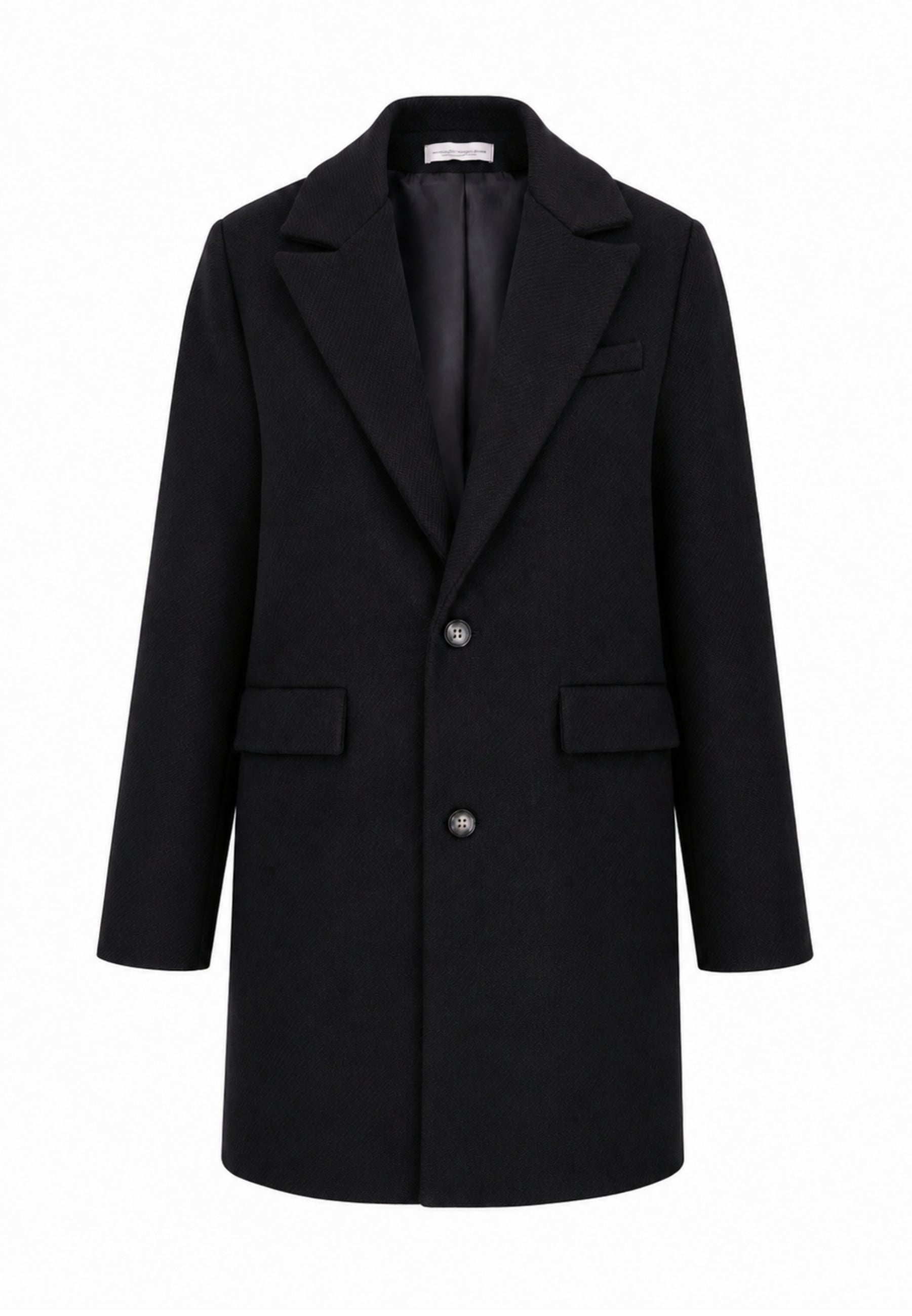 MON SAURIRE cappotto nero CON LAPEL E DOPPIO BOTTONE Bambine e ragazze m1430j.ne_