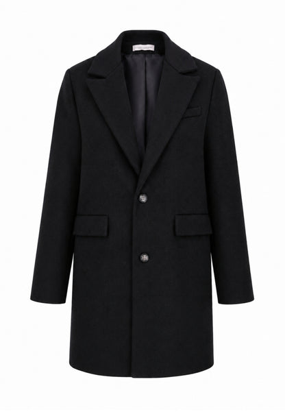 MON SAURIRE cappotto nero CON LAPEL E DOPPIO BOTTONE Bambine e ragazze m1430j.ne_