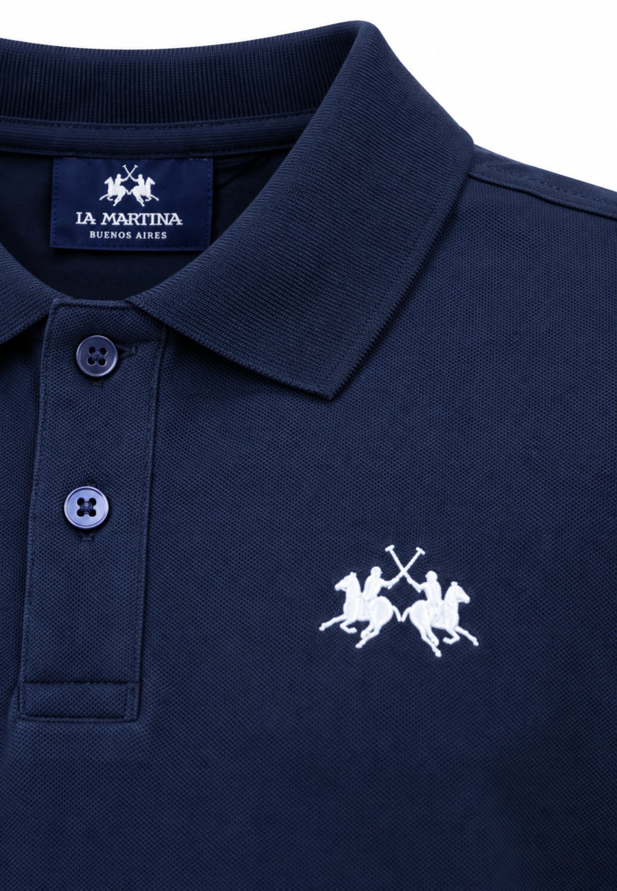 LA MARTINA polo blu logo piccolo Bambini e ragazzi mab0356.blu_