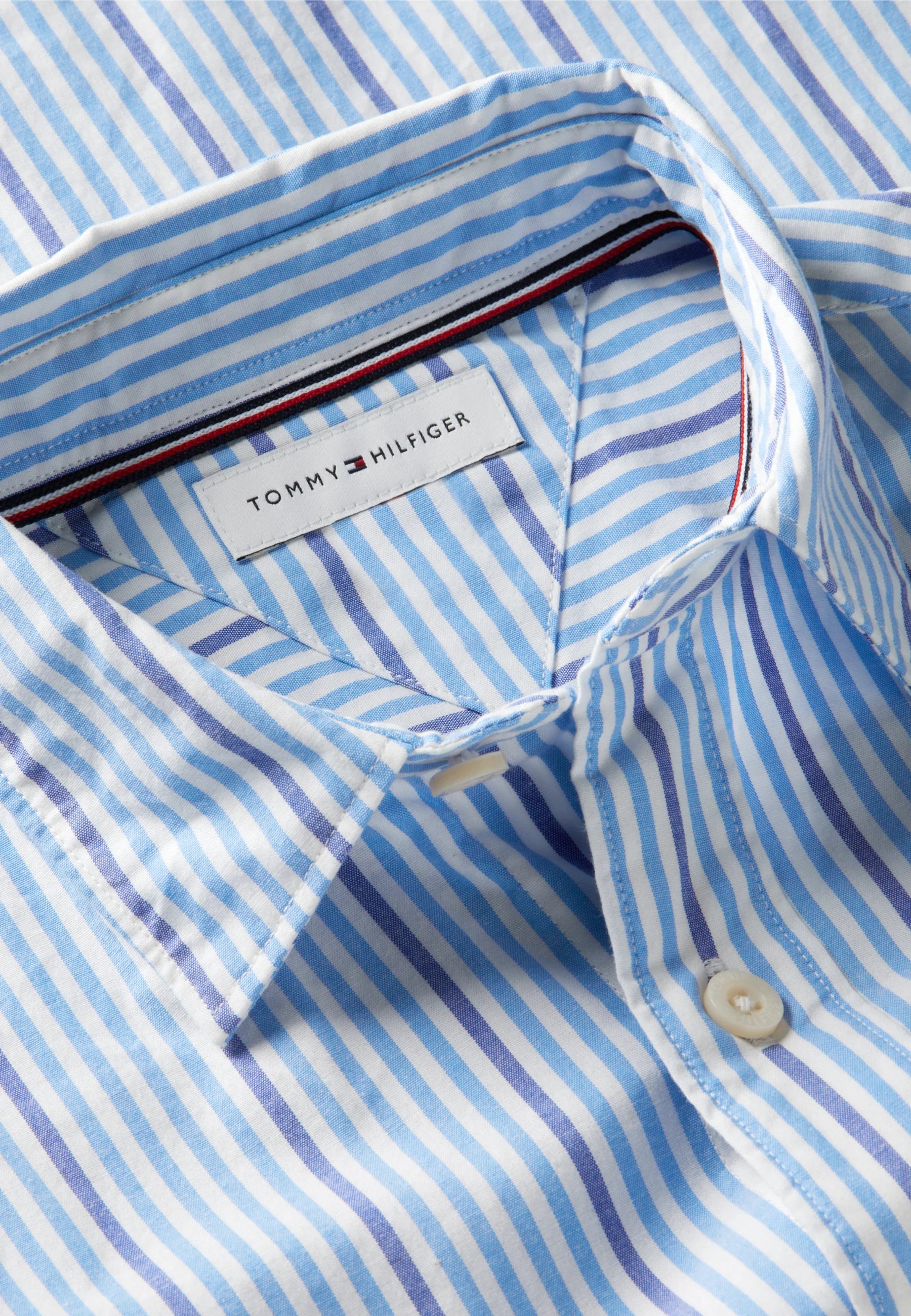 TOMMY HILFIGER CAMICIA A RIGHETTE AZZURRA E AVION Bambini e ragazzi KB0KB10566C39.AZZ_