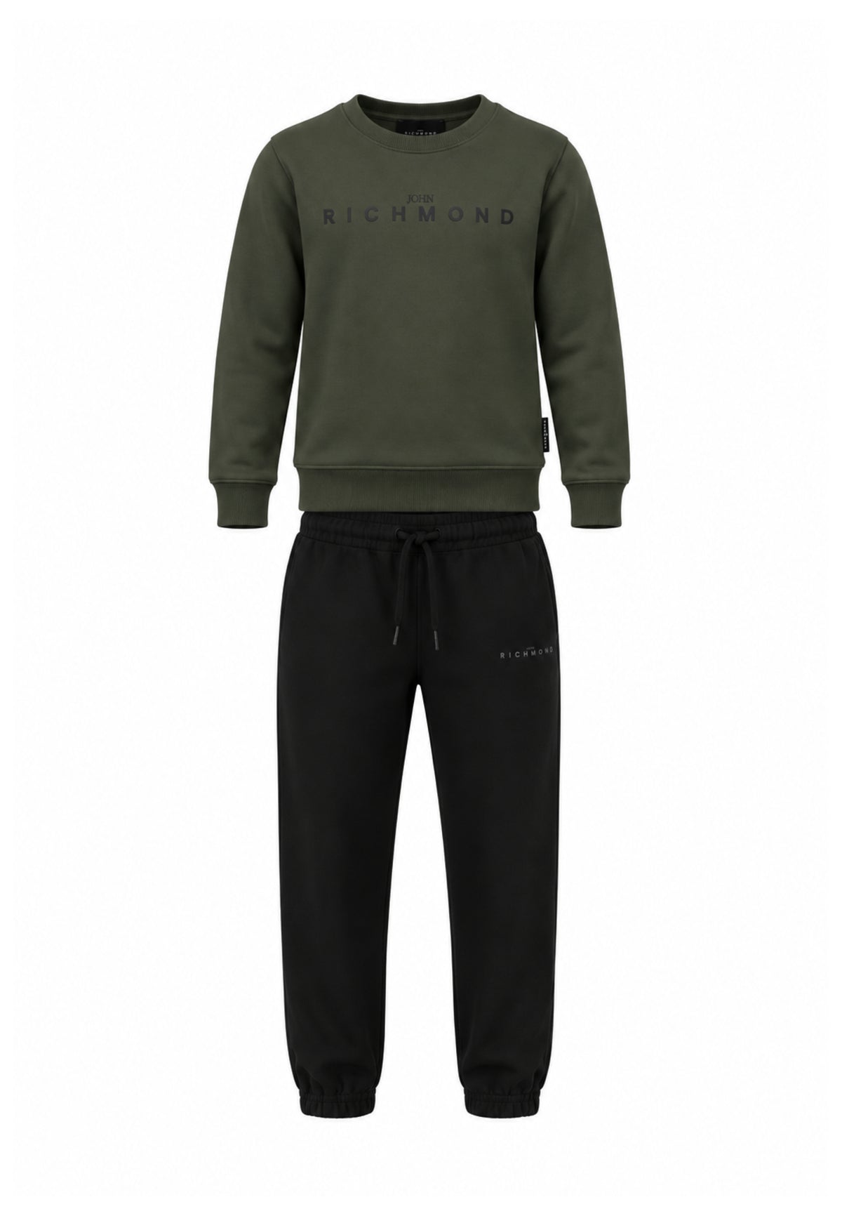 John Richmond Tuta VERDE OLIVA CON FELPA A GIROCOLLO Bambini e ragazzi rba26006cf.ver_