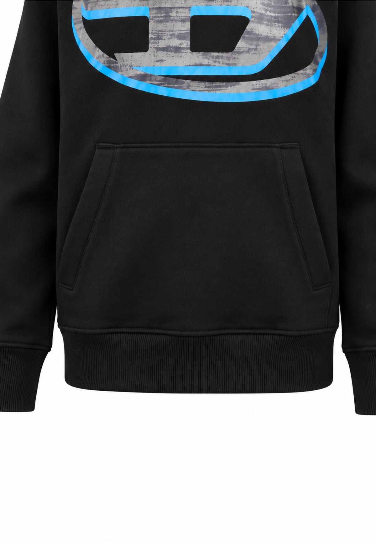 Diesel FELPA NERA CON CAPPUCCIO E LOGO EFFETTO 3D Bambini e ragazzi SVELLYHOOD.NE_