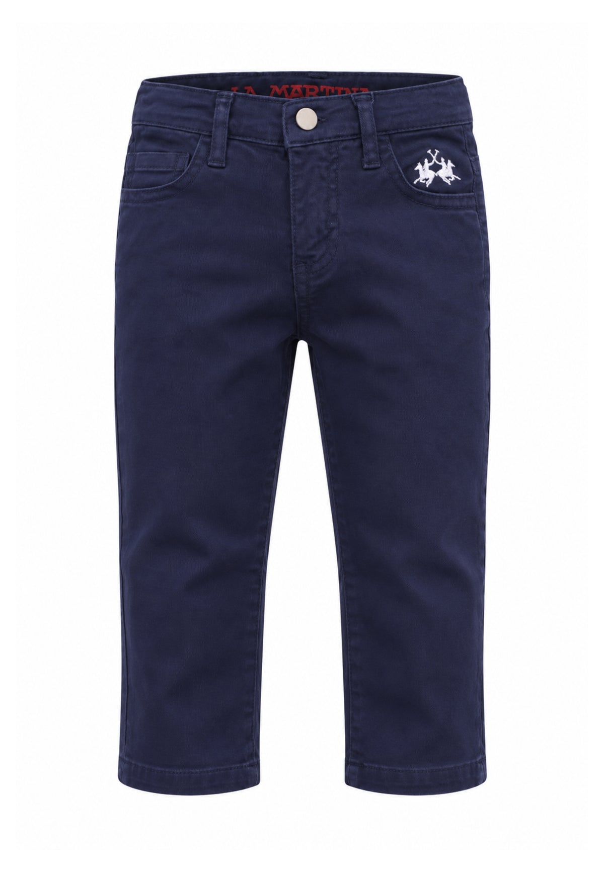 LA MARTINA pantalone blu logo ricamo Bambini e ragazzi mab0089.blu_