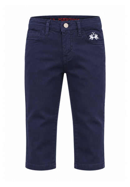 LA MARTINA pantalone blu logo ricamo Bambini e ragazzi mab0089.blu_