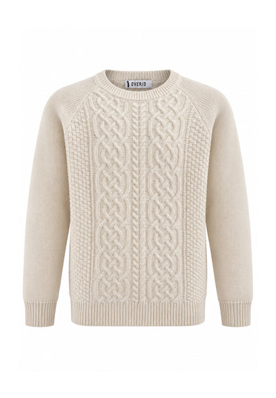 OVERD MAGLIONE PANNA INTRECCIATO A GIROCOLLO Bambini e ragazzi OK1938SMG.PANNA_
