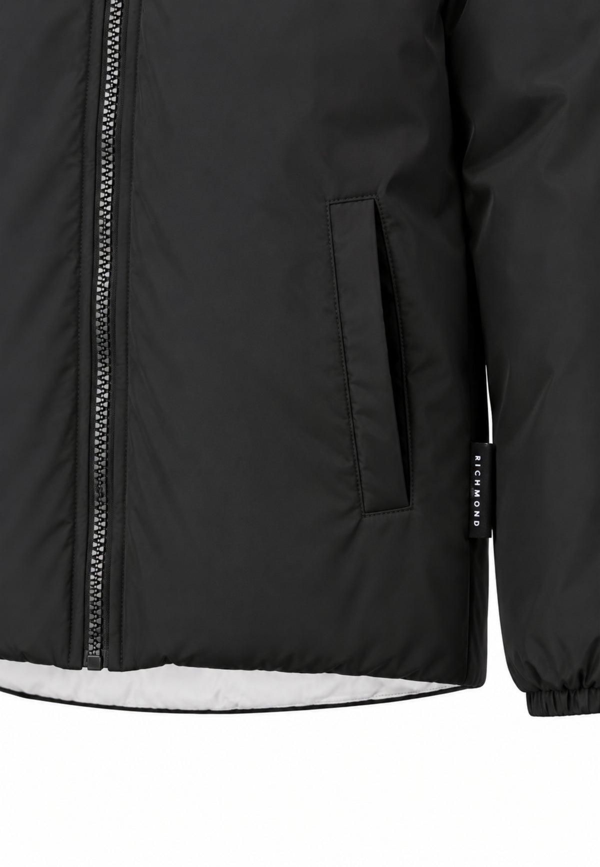 John Richmond GIUBBOTTO NERO REVERSIBILE  CON CAPPUCCIO Bambini e ragazzi RBA26036GB.NE_