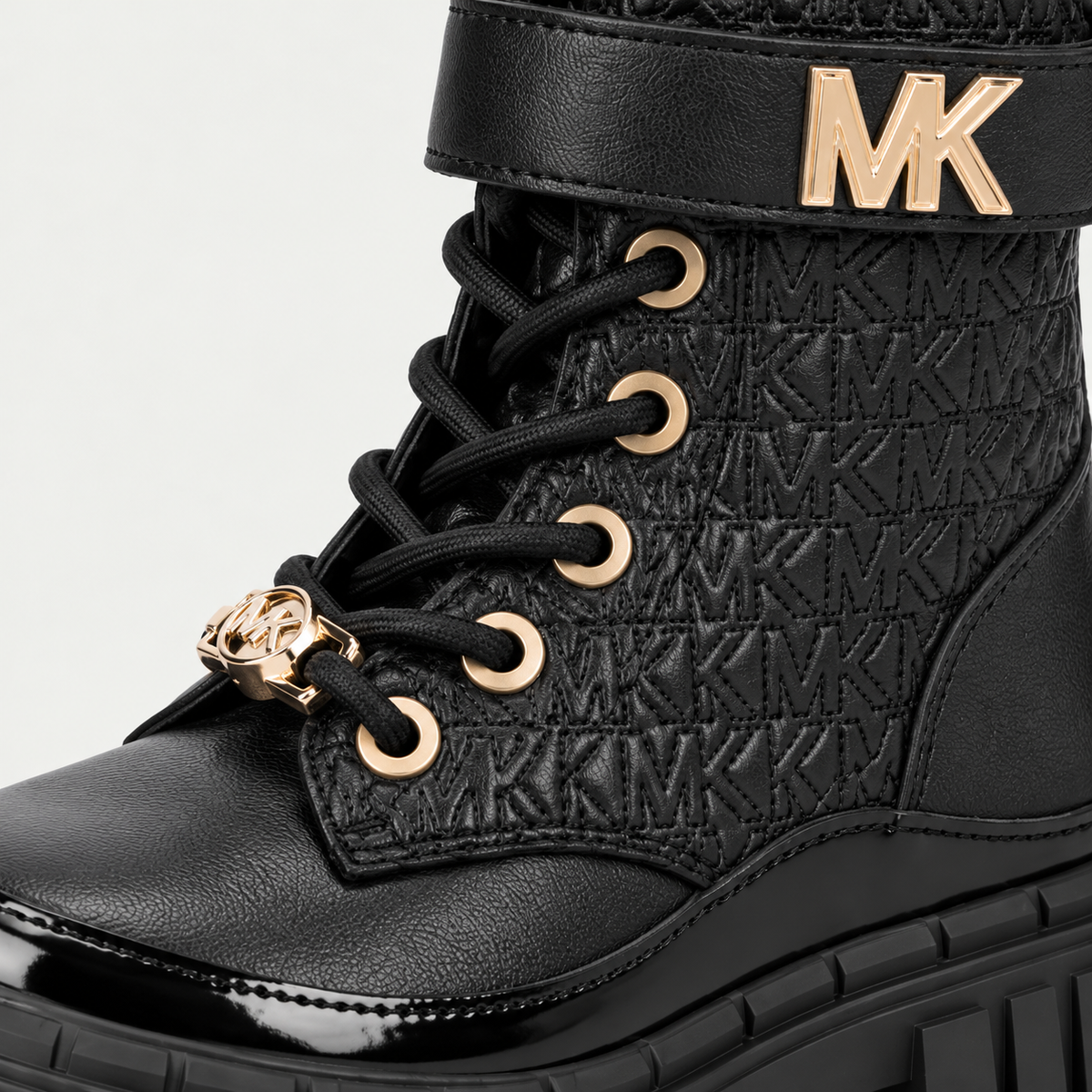 Michael Kors Blake Anfibi Neri Bambina con Logo All Over