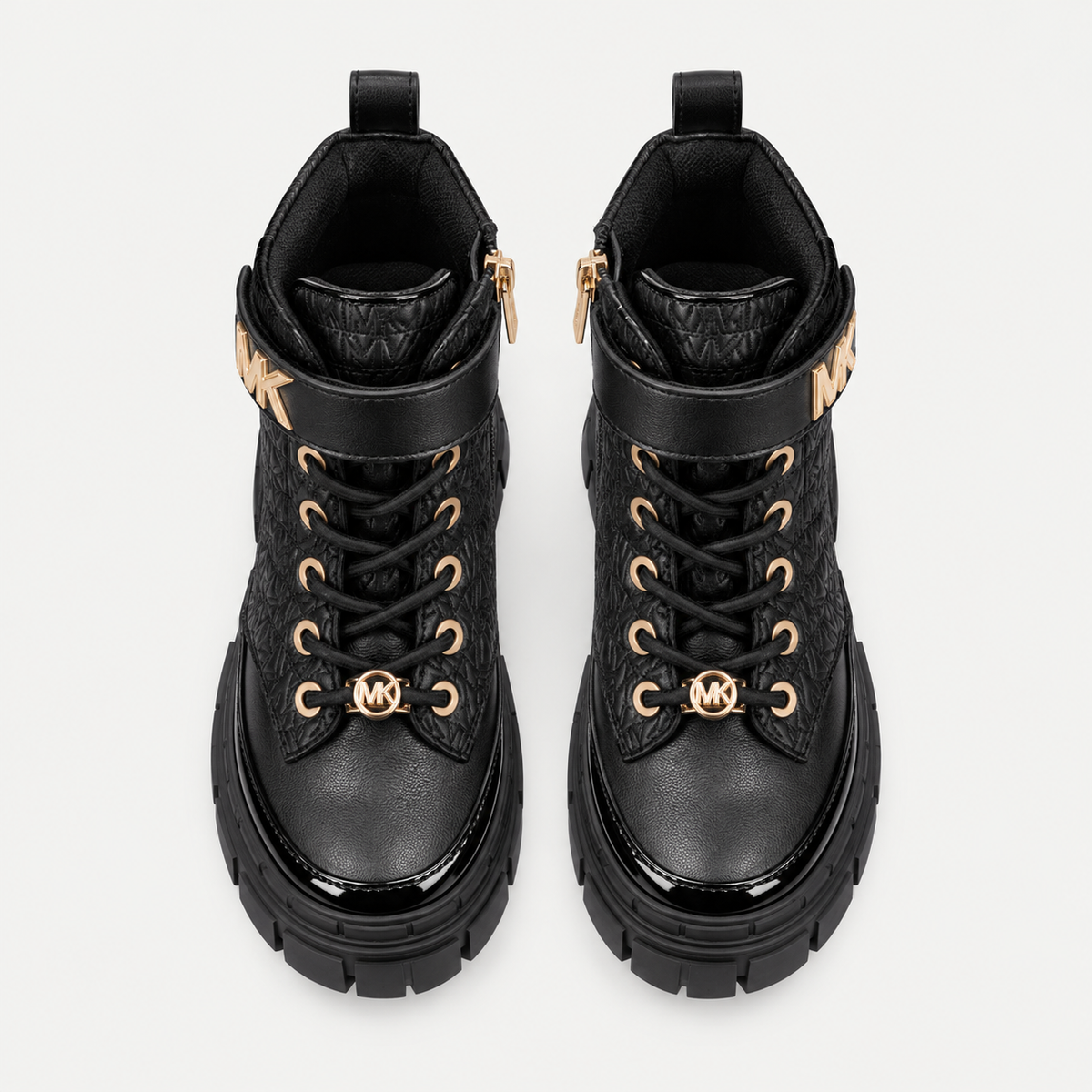 Michael Kors Blake Anfibi Neri Bambina con Logo All Over