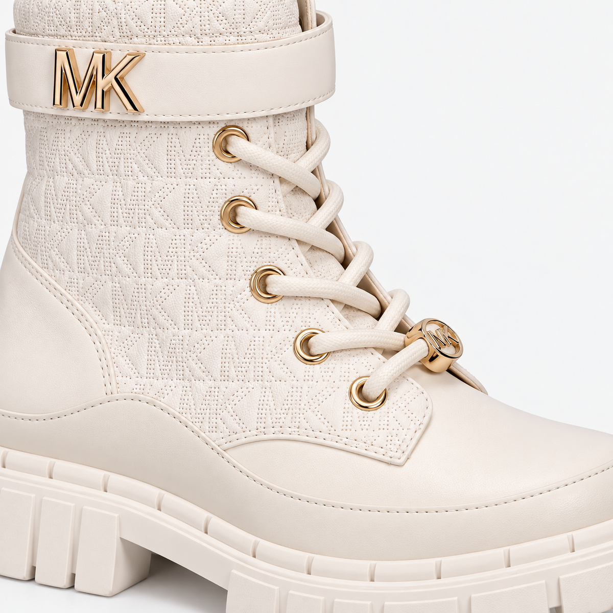 Michael Kors Blake Anfibi Crema Bambina Logo All Over