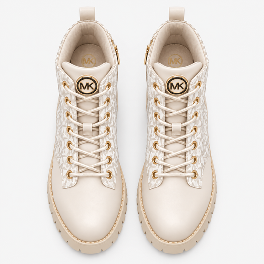 Michael Kors Kalina Anfibi Vanilla Bambina con Monogramma
