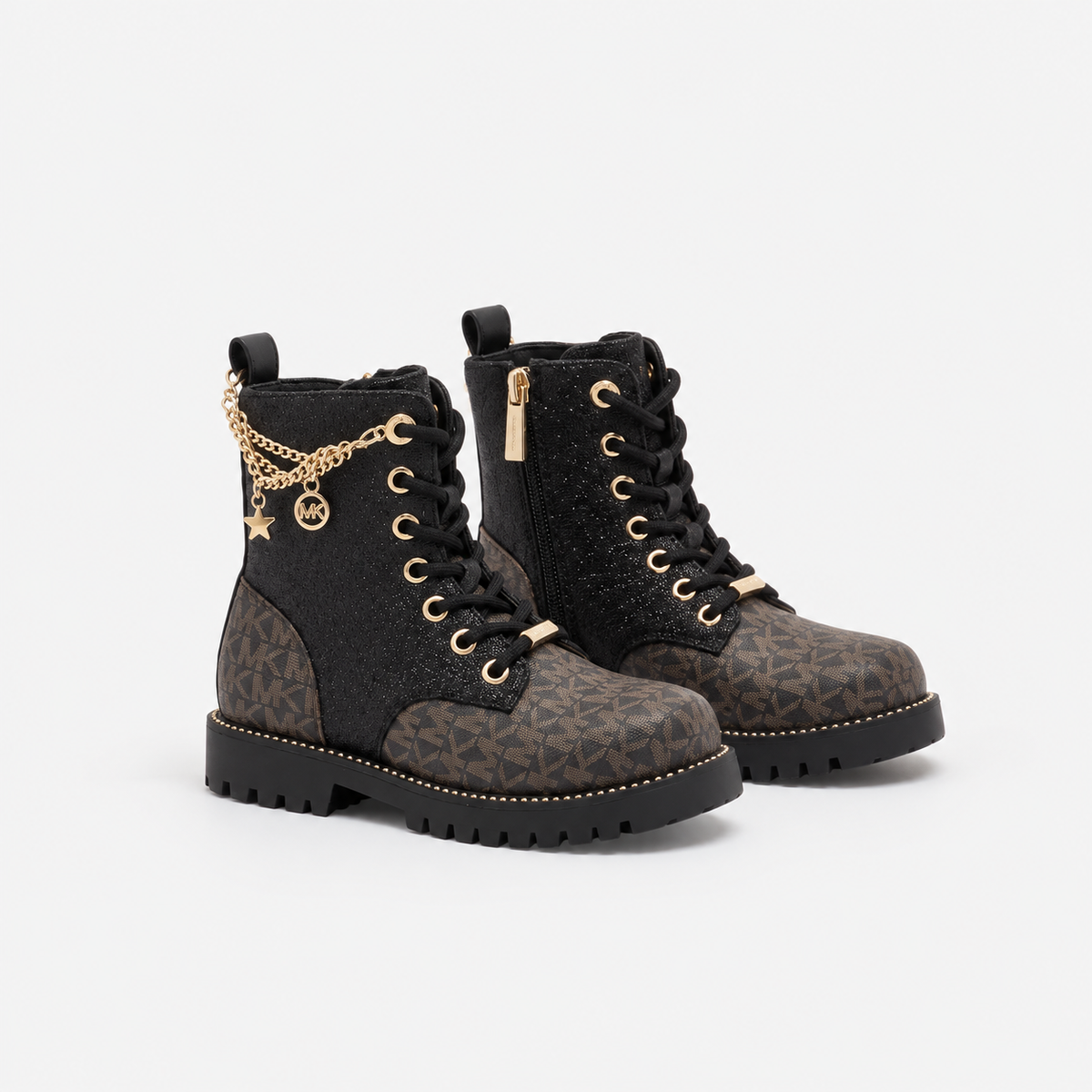 Michael Kors Kalina Charm Anfibi Neri Glitter Bambina