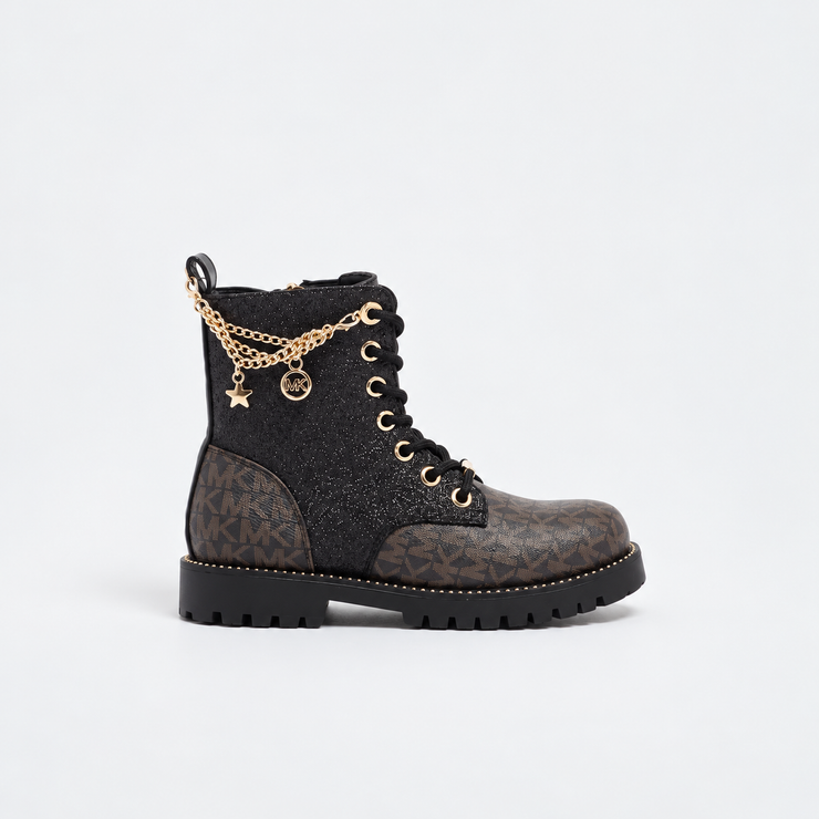 Michael Kors Kalina Charm Anfibi Neri Glitter Bambina