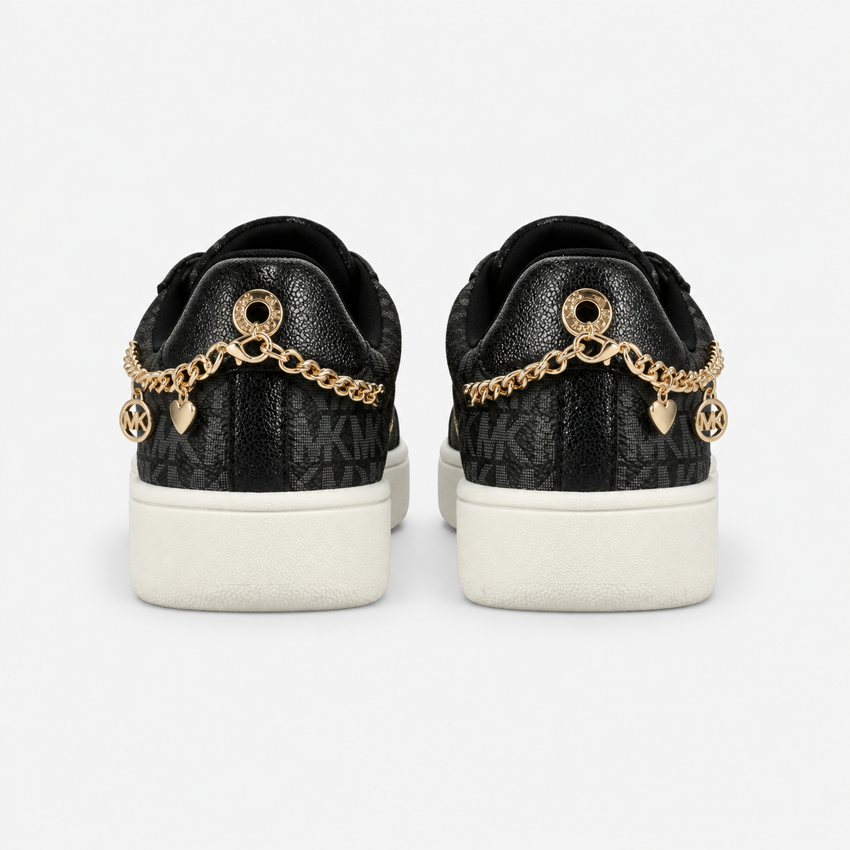 Michael Kors Sneakers Nere Glitter Bambina con Logo sul Retro
