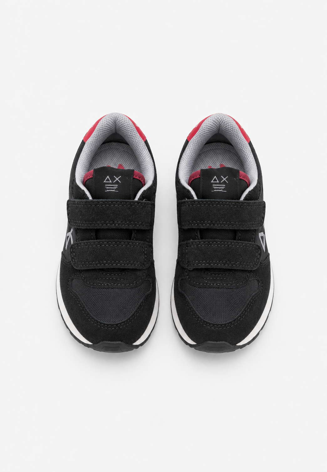 SUN68 Boy's Tom Solid Sneakers Nere Bambino con Strappi Z46301B