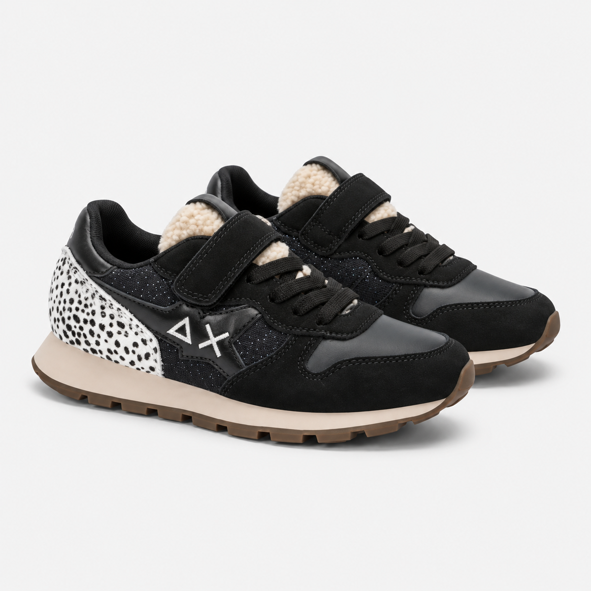 SUN68 Stargirl Winter Vibe Sneakers Nere Bambina con Strappi