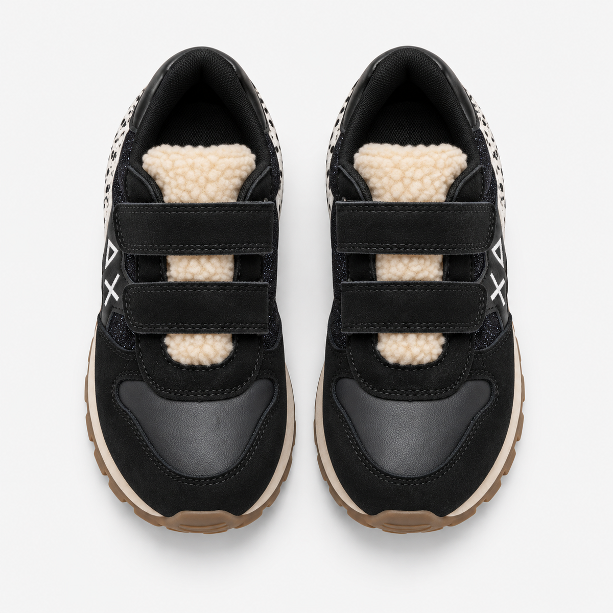 SUN68 Stargirl Winter Vibe Sneakers Nere Bambina con Strappi Z46424B