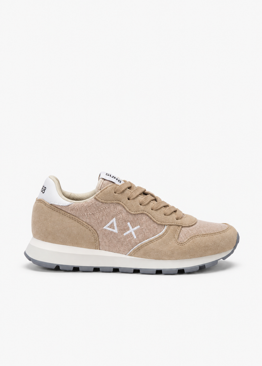SUN68 Ally Glitter Sneakers Beige Ragazza con Glitter Z46404T