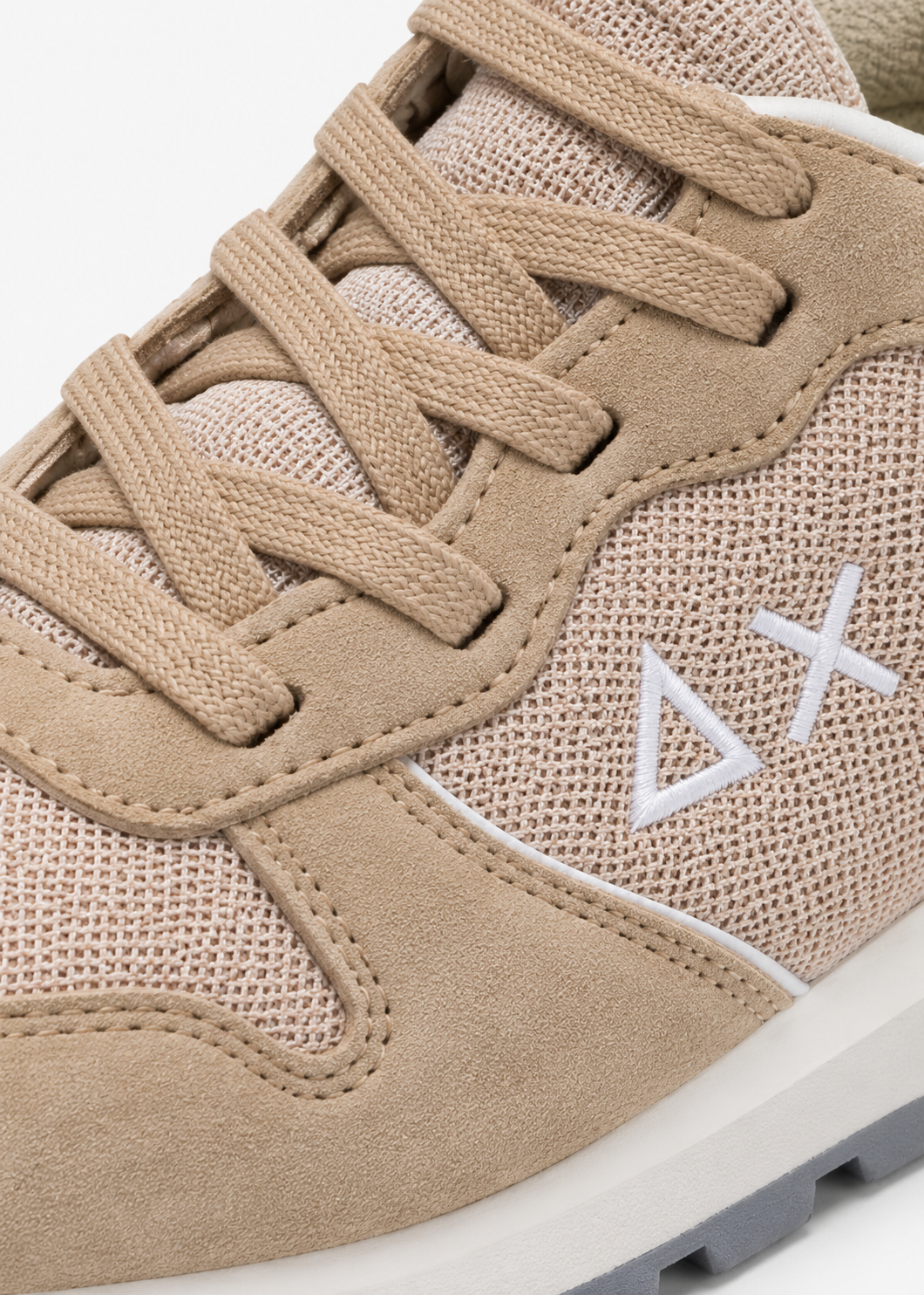 SUN68 Ally Glitter Sneakers Beige Ragazza con Glitter Z46404T