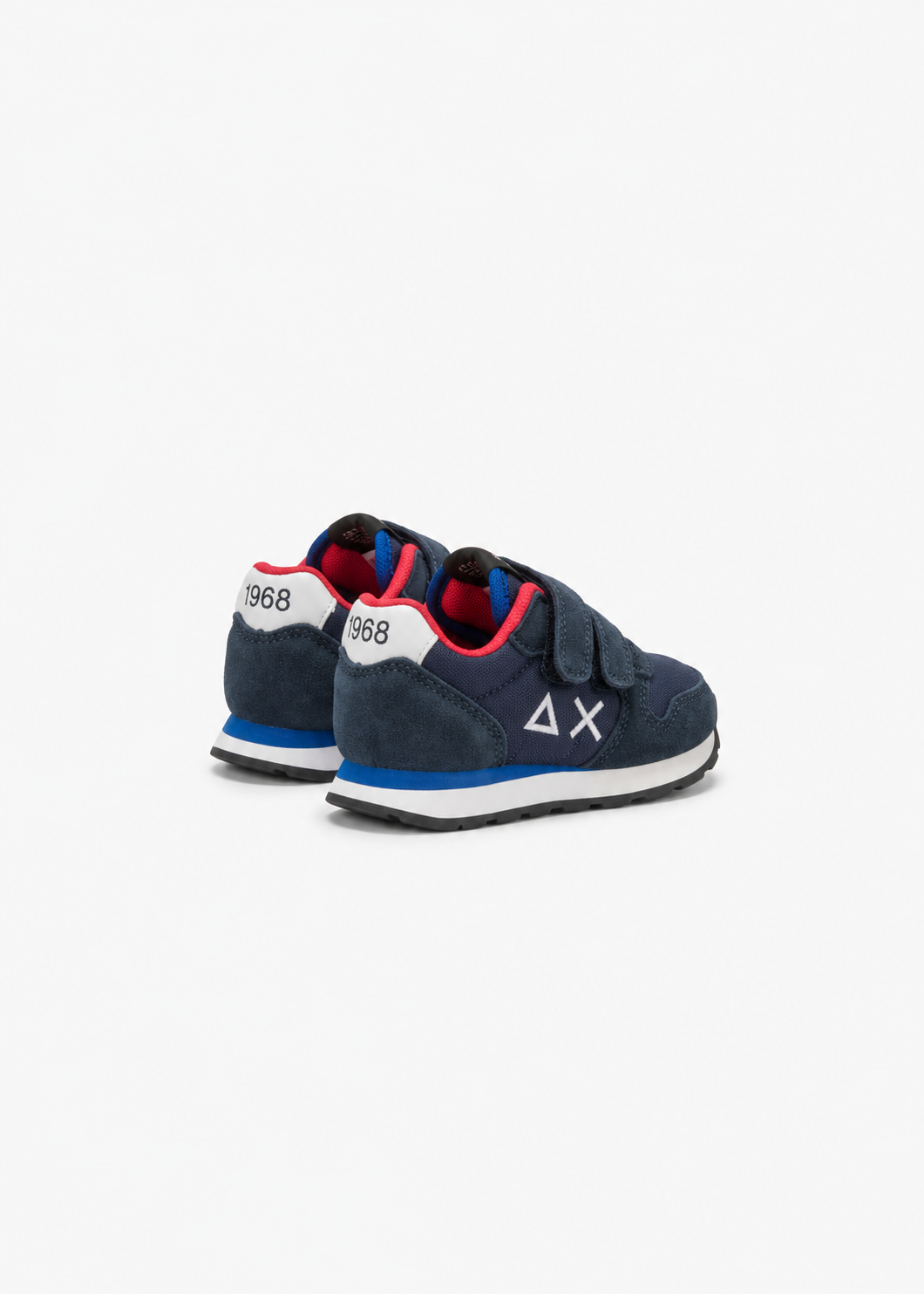 SUN68 Boy's Tom Solid Sneakers Blu Navy Neonato e Bambino con Strappi Z46301F