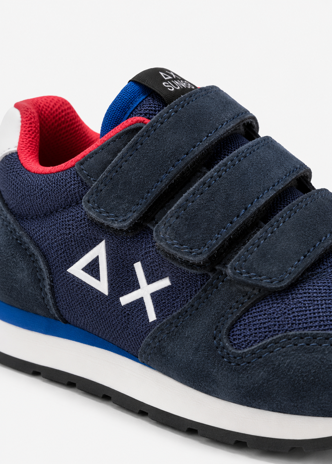 SUN68 Boy's Tom Solid Sneakers Blu Navy Neonato e Bambino con Strappi Z46301F