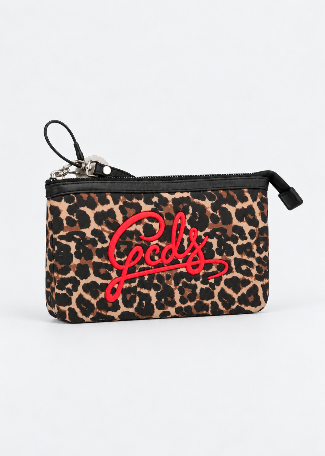 GCDS Pochette Animalier Bambina in Ecopelle con Maxi Logo AI26C2GJQW719T355