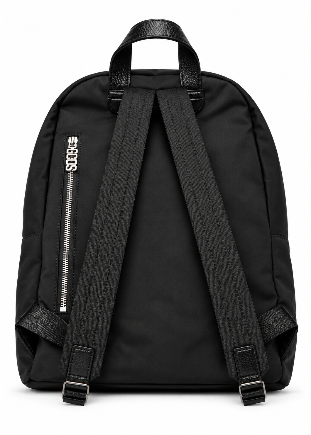 GCDS Zaino Nero Bambino con Maxi Logo e Fascia Rossa AI26Z0UJQW718T353