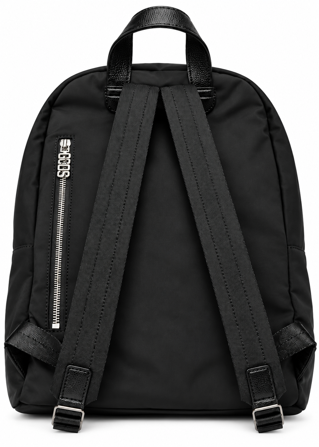 GCDS Zaino Nero Bambino con Maxi Logo e Fascia Rossa AI26Z0UJQW718T353