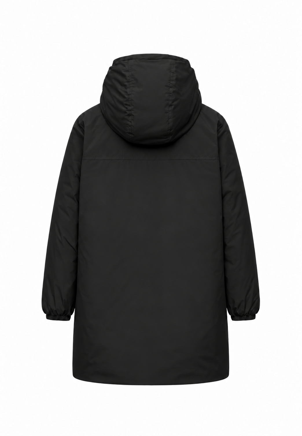 Kway nero unisex con cappuccio interno caldo