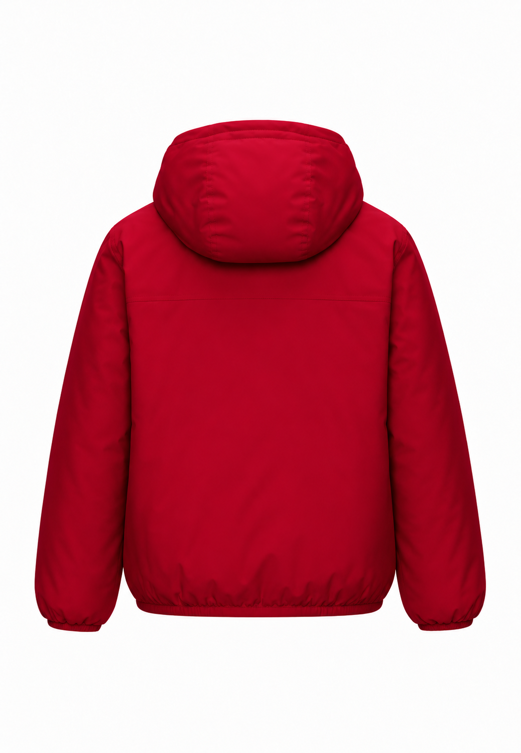 Kway giubbotto rosso con cappuccio imbottitura calda