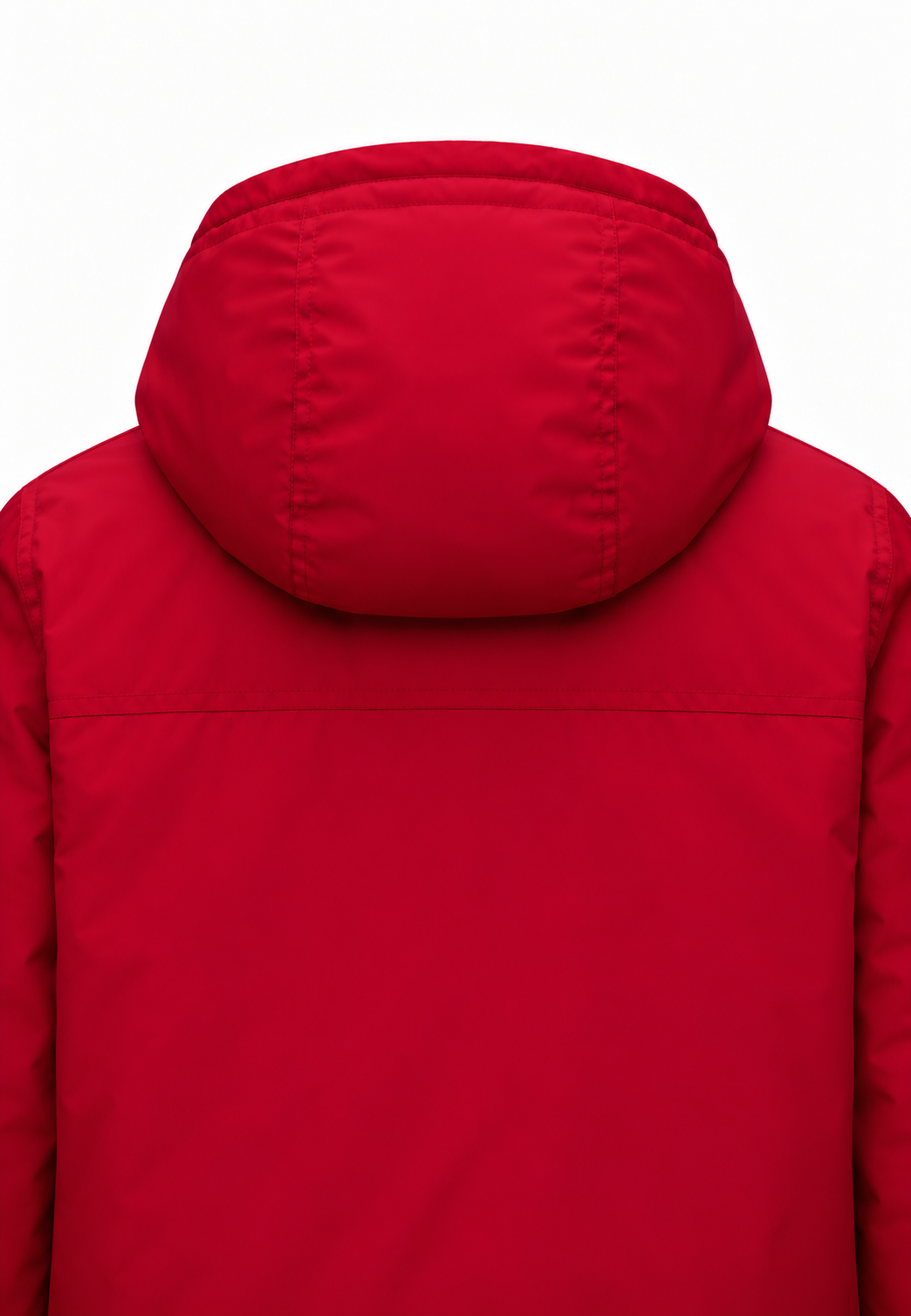 Kway giubbotto rosso con cappuccio imbottitura calda