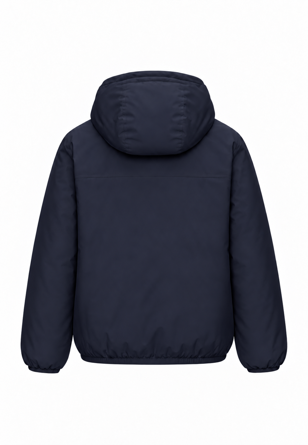 Kway giubbotto blu con cappuccio imbottitura calda