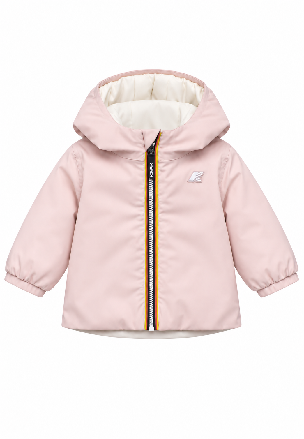 K-Way Paris Giacca bambina Jack ST Warm Double Reversibile Rosa Cipria/Bianco