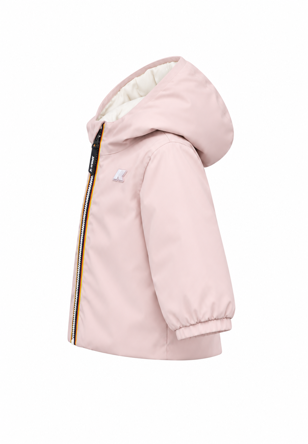 K-Way Paris Giacca bambina Jack ST Warm Double Reversibile Rosa Cipria/Bianco