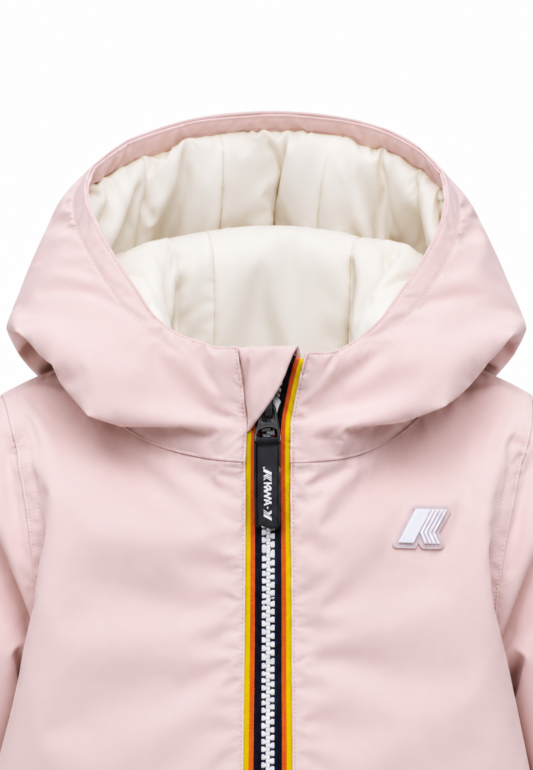 K-Way Paris Giacca bambina Jack ST Warm Double Reversibile Rosa Cipria/Bianco