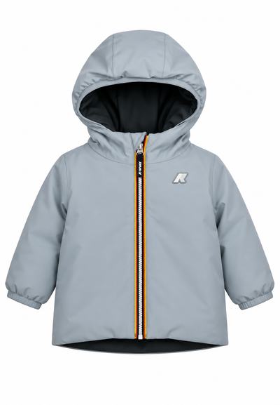 K-Way bambino Jack ST Warm Double – Giacca Reversibile Celeste e Verde