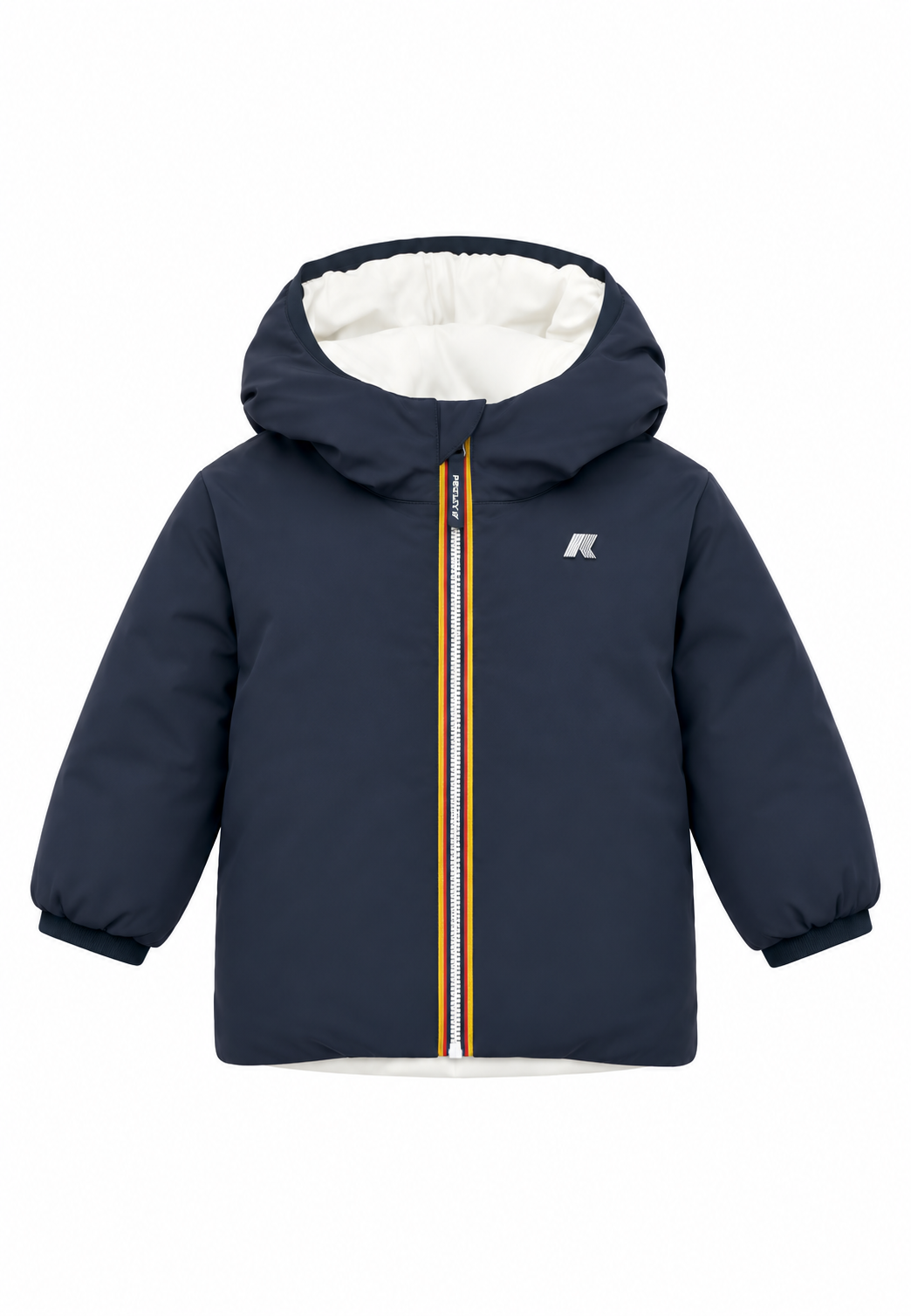 K-Way Paris giubbotto St Warm Double Reversibile bambino Blu/Bianco – Giacca Invernale Bambino con Cappuccio