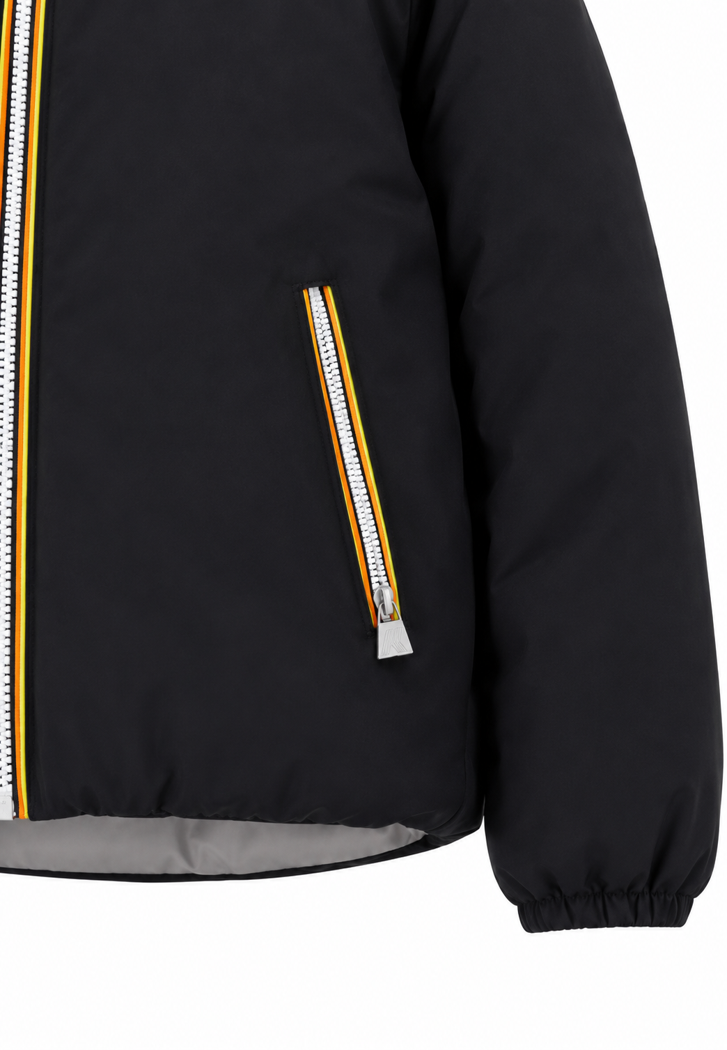 K-Way P. Jack St Warm Double bambino e ragazzo Reversibile Nero/Grigio – Giacca Invernale con Cappuccio