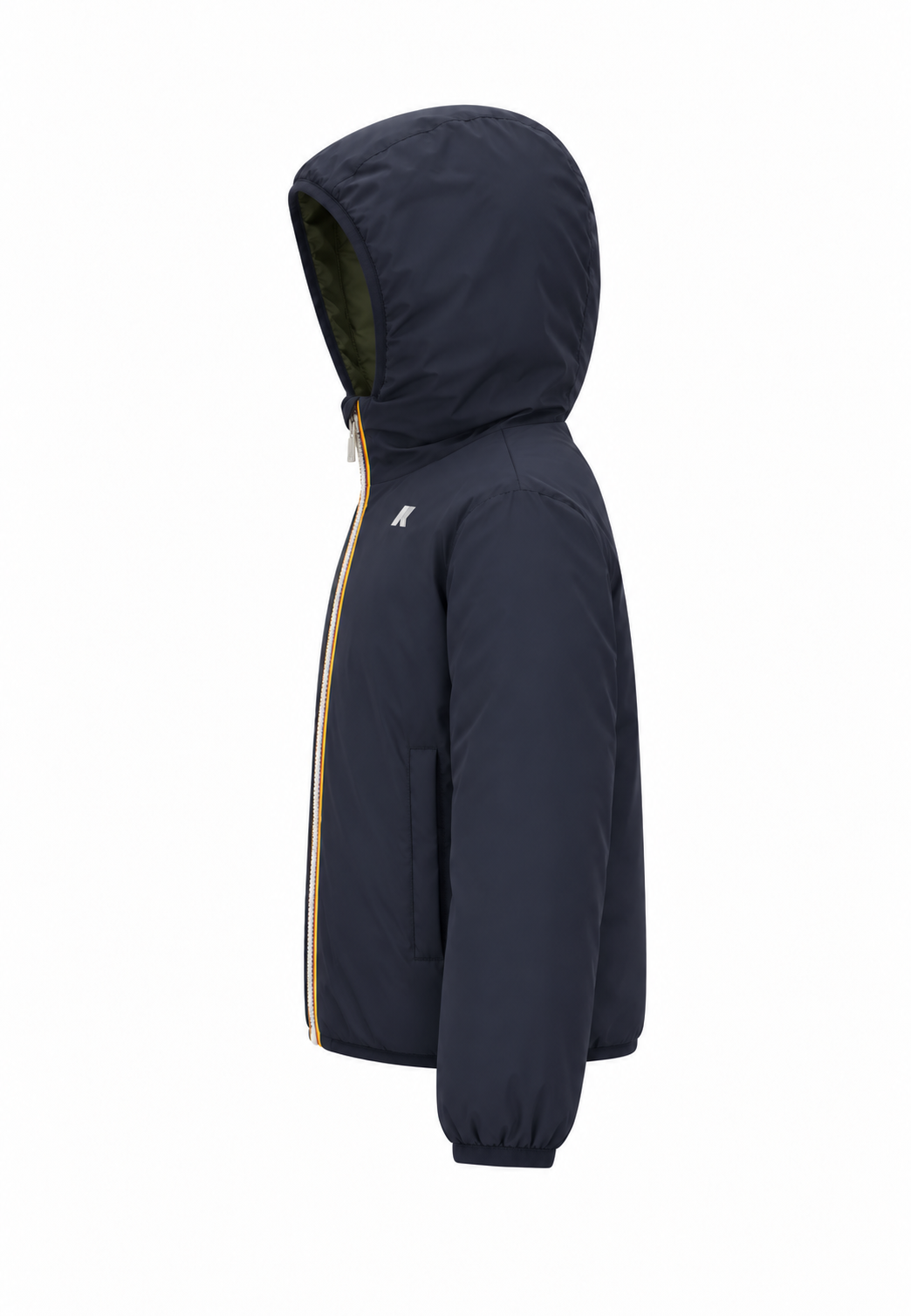 K-Way P. Jack St Warm Double Kids Junior Giacca Reversibile Blu Verde con Cappuccio – Giubbotto Invernale Bambino Ragazzo