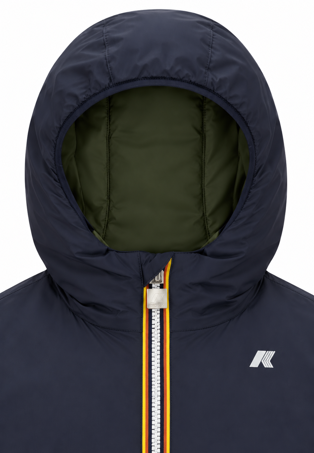 K-Way P. Jack St Warm Double Kids Junior Giacca Reversibile Blu Verde con Cappuccio – Giubbotto Invernale Bambino Ragazzo