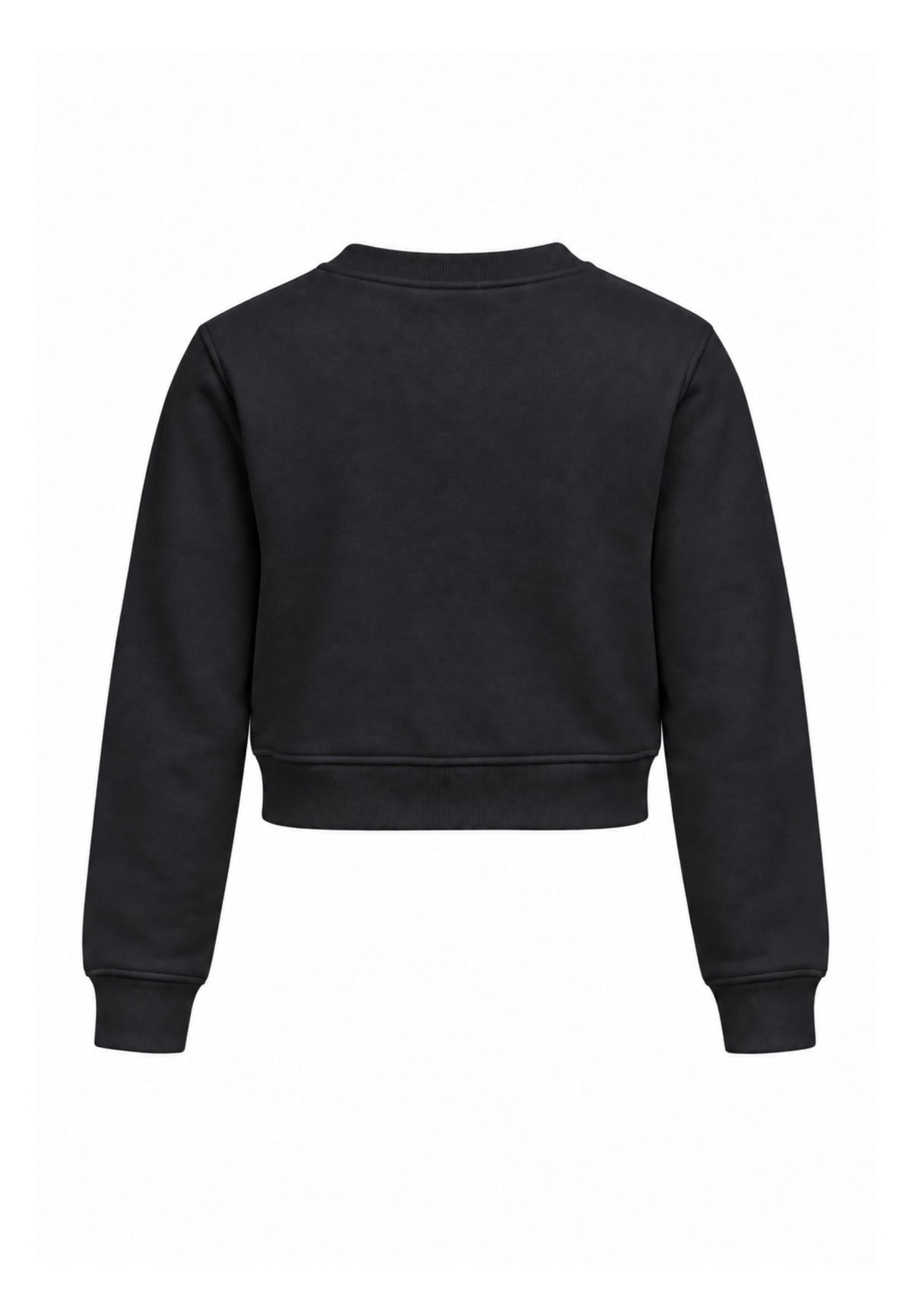 John Richmond felpa nera crop con logo brillantinato Bambine e ragazze rga26085fe.ne_