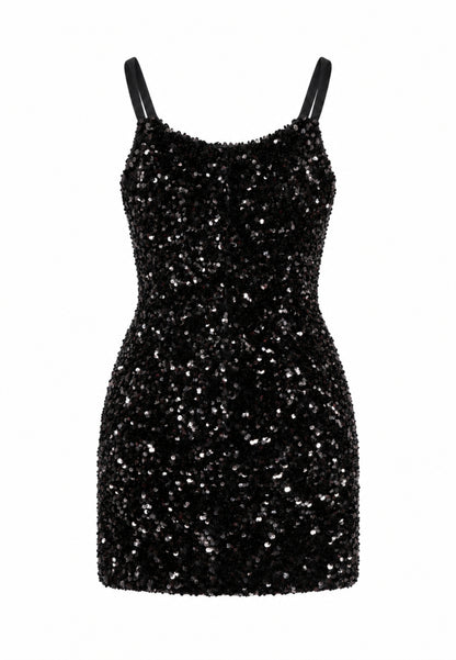 MARC ELLIS abito NERO CORTO CON PAILLETTES Bambine e ragazze jmjdr03889.ne_