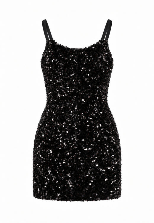 MARC ELLIS abito NERO CORTO CON PAILLETTES Bambine e ragazze jmjdr03889.ne_