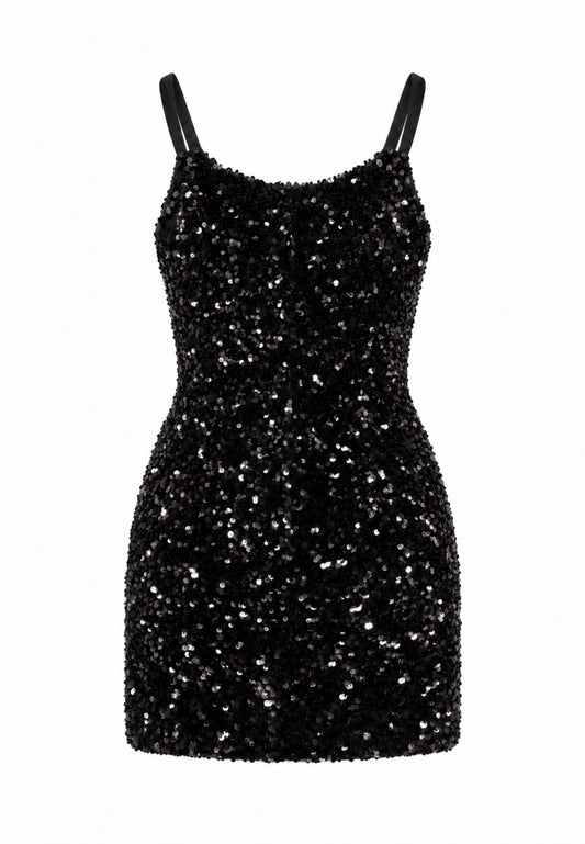 MARC ELLIS abito NERO CORTO CON PAILLETTES Bambine e ragazze jmjdr03889.ne_