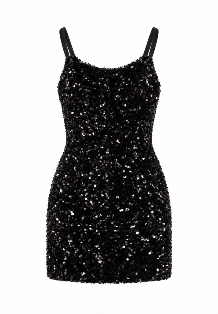 MARC ELLIS abito NERO CORTO CON PAILLETTES Bambine e ragazze jmjdr03889.ne_