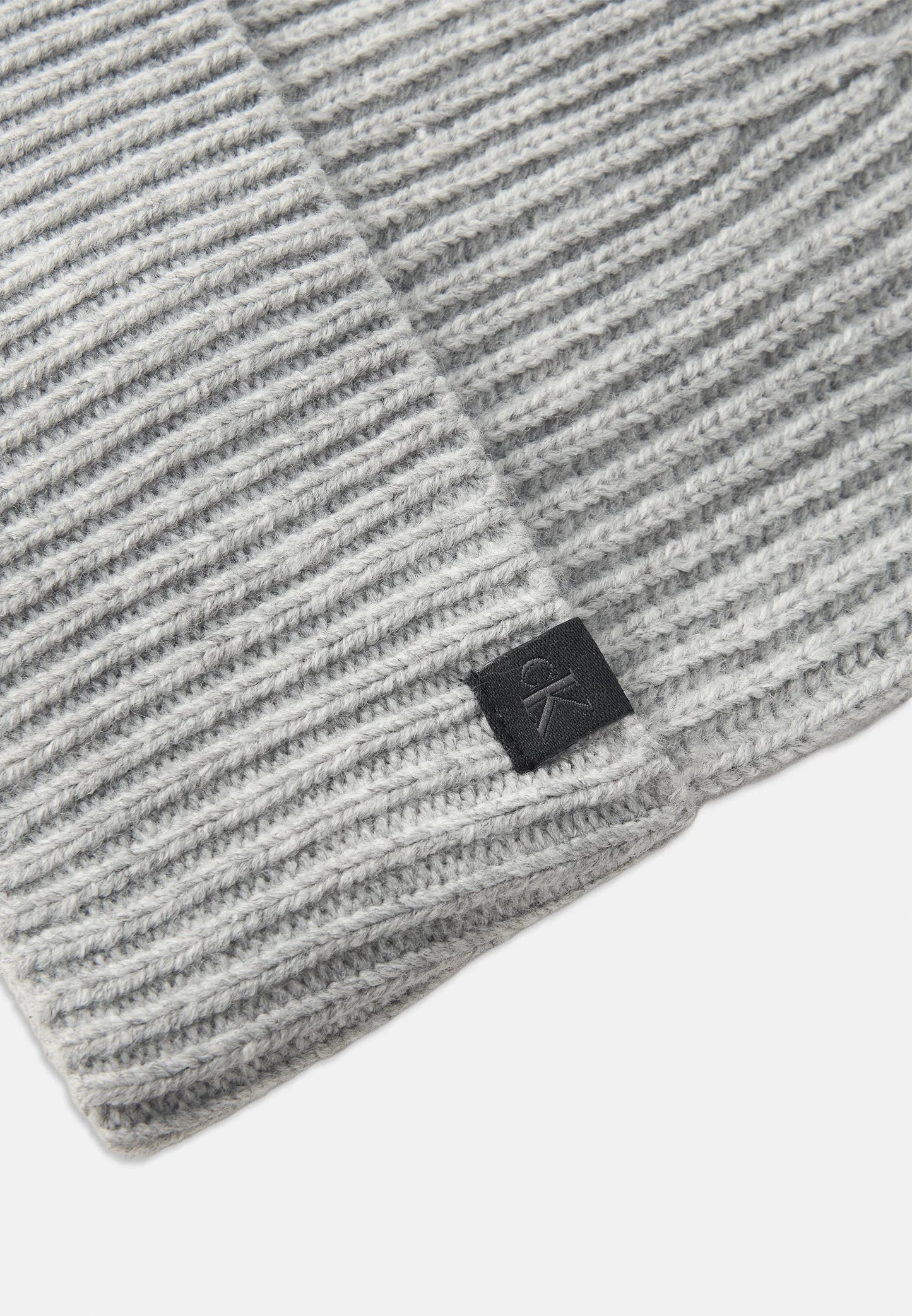 CALVIN KLEIN CAPPELLO GRIGIO IN LANA CON LOGO CK Bambini e ragazzi IU0IU00440PMT_