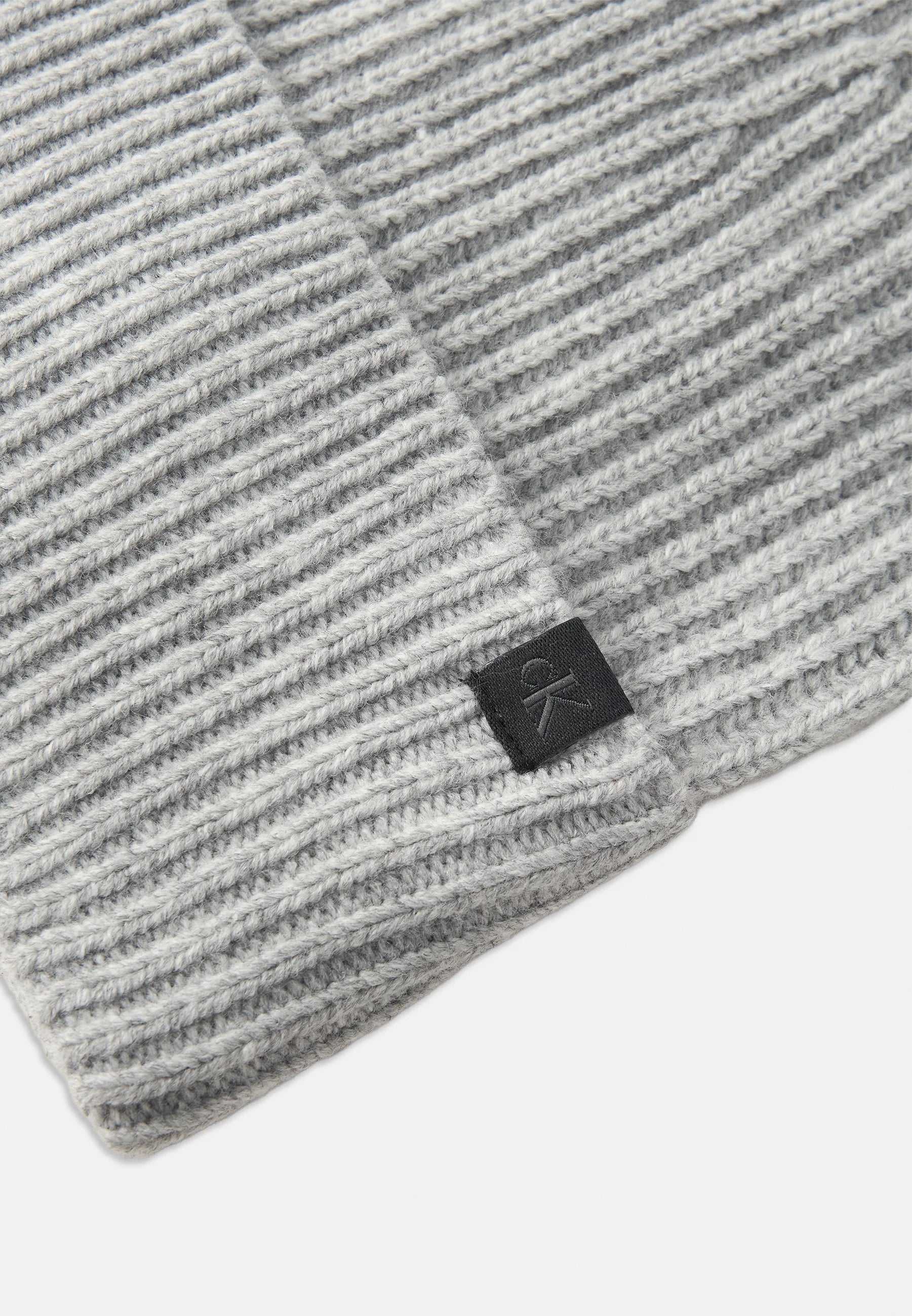 CALVIN KLEIN CAPPELLO GRIGIO IN LANA CON LOGO CK Bambini e ragazzi IU0IU00440PMT_